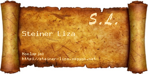 Steiner Liza névjegykártya
